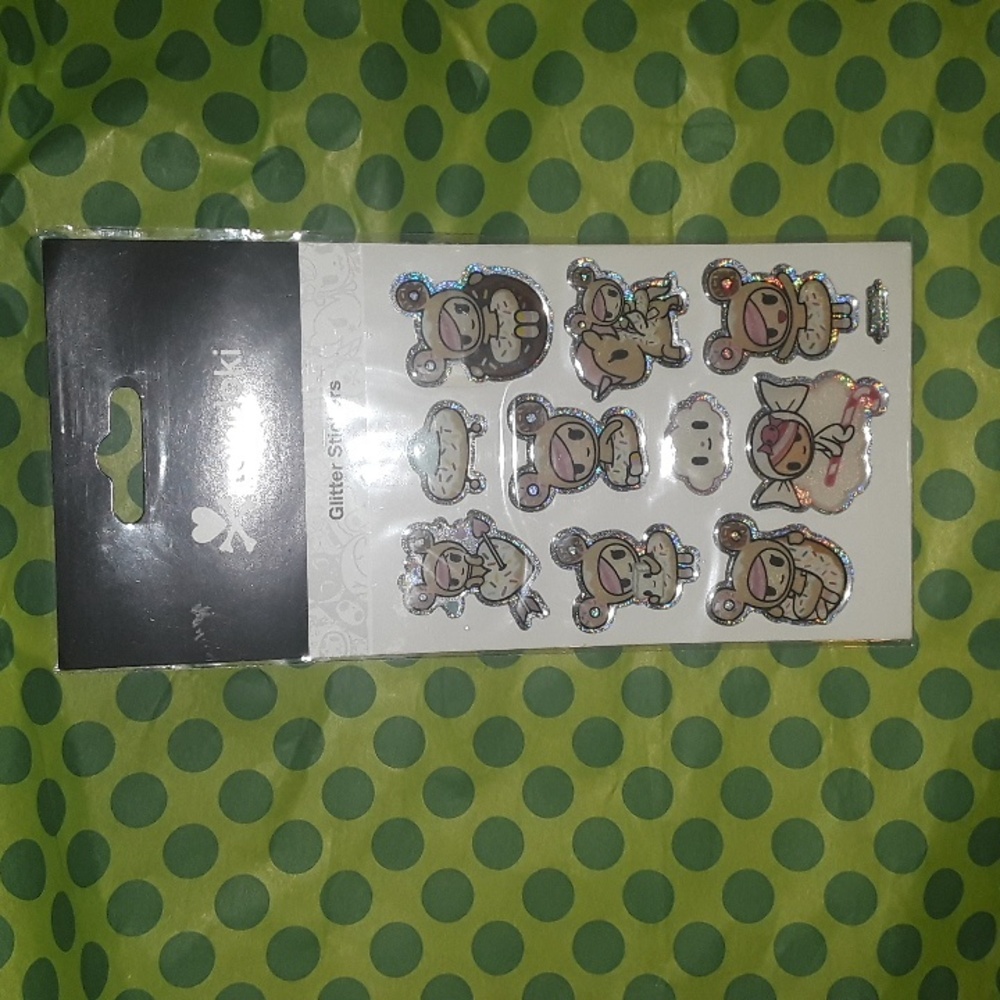 Tokidoki Donutella & Friends Glitter puff stickers holographic